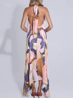 Ariana Premium Maxi Dress with Halter Neck Evening Wear Edit