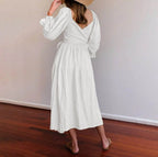 Martina Elevated French Dress with Ruffle Sleeves Premium Wardrobe Essential