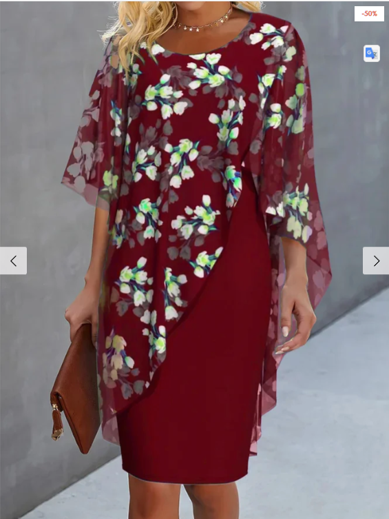 | Floral Chiffon Dress