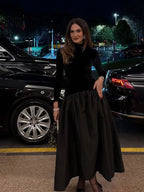 Isabella Minimalist Long Sleeve Midi Dress Designer Edit
