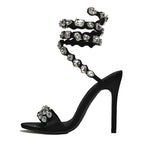 Crystal Back Strap Sandals for Summer