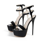 Ankle Buckle Strap Women Sandals Platform Party Wedding Stiletto High Heels