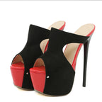 Summer Peep Toe Extreme High Heels Sexy 16CM Slippers For WomenRevised: Summer Peep Toe High Heel 16CM Slippers For Women