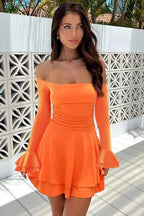 Slim Fit Strapless Pleated Mini Dress