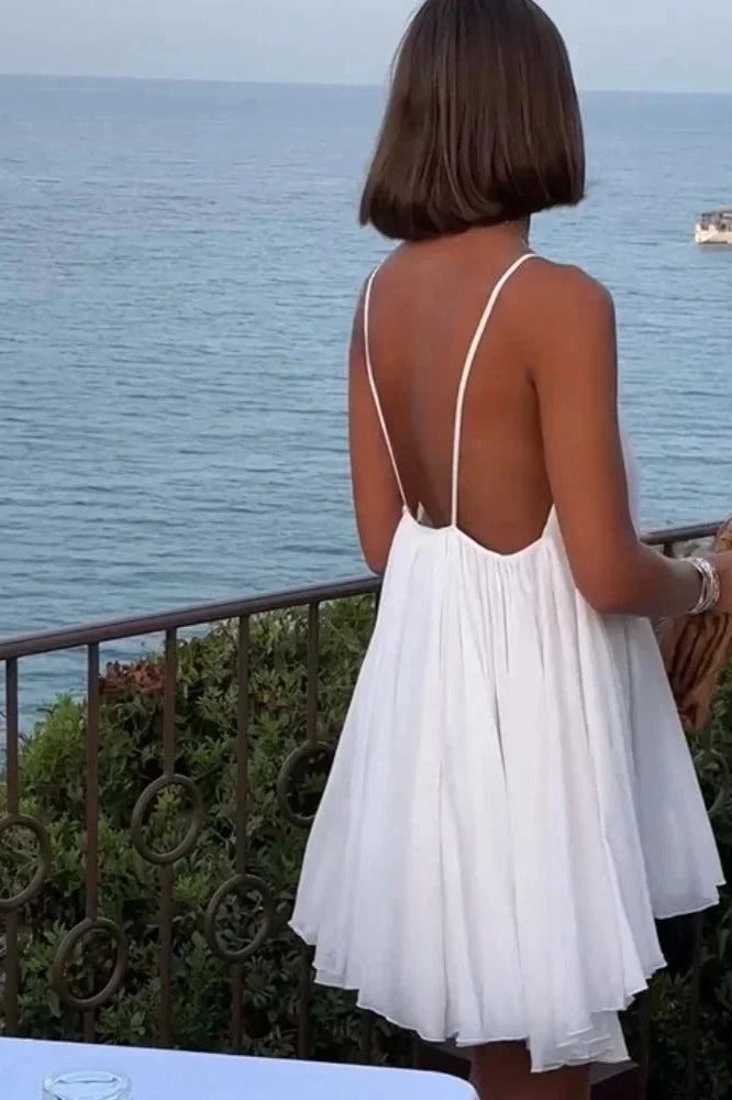 Sleeveless High Waist Mini Dress