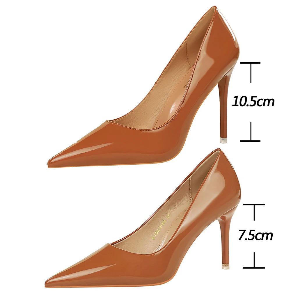 7.5 cm and 10.5 cm Stiletto Heels Fashion Women Pumps Lady Shoes