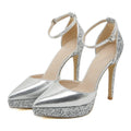 Sequin Cloth Pointed Toe Women Pumps Stiletto High Heels