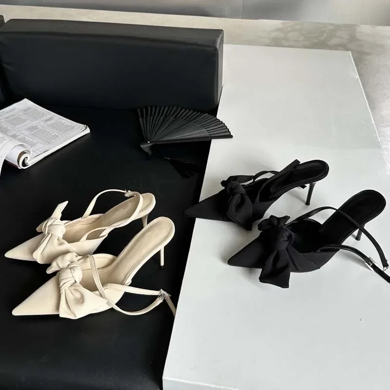 Butterfly-knot Thin High Heels Women Pumps