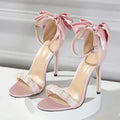 Sexy String Bead Thin High Heels Women Sandals