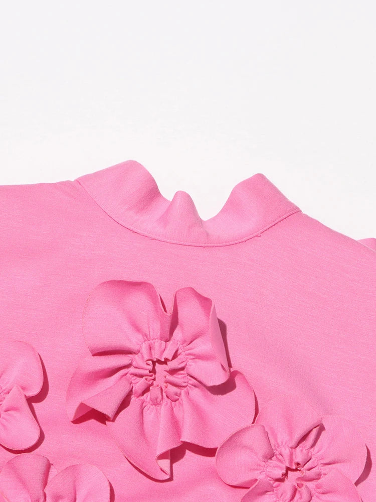 Odele Mini Dress with Flower Appliques