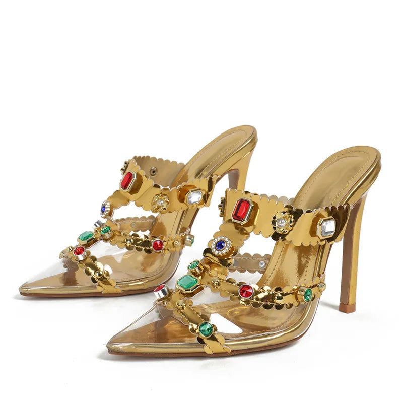 Gem Women Pumps Slippers in Runway Style Color