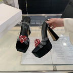 Square High Heels Platform Sandals for Women