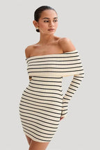 Striped Knit Mini Dress