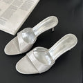 Summer Fashion Woman Slip On Low Heel Party Stripper Slippers