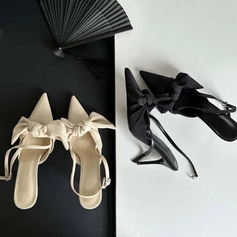 Butterfly-knot Thin High Heels Women Pumps