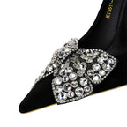 Rhinestone Bowknot High Heel Party Pumps for Women