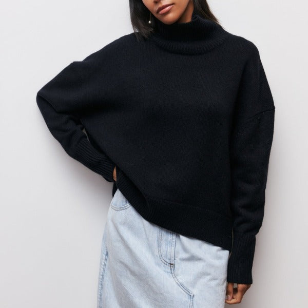 | Turtleneck Sweater in Luxe Material