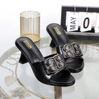 Women's summer sandals with thin high heels