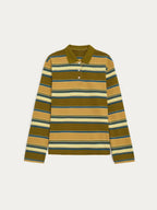 Spring Summer New Women's Retro Striped Polo Collar Oversized Long Sleeve T - Shirt Trendy Casual Loose Basic Top