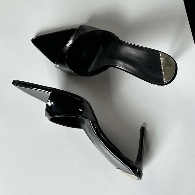 Summer Pointed Toe High Heel Women Slippers Wedding Sandals