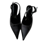 Satin Pointed Toe High Heel Pumps Sandals for Women
