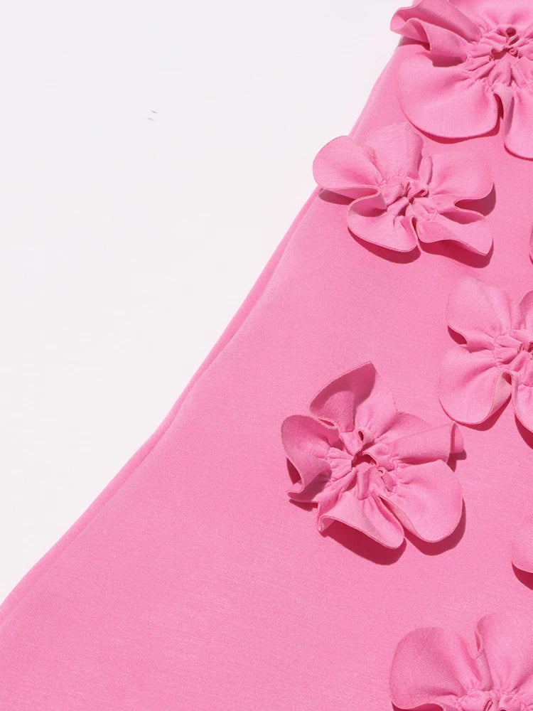 Odele Mini Dress with Flower Appliques