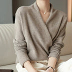 | Women's Wrap Neck Knit Top