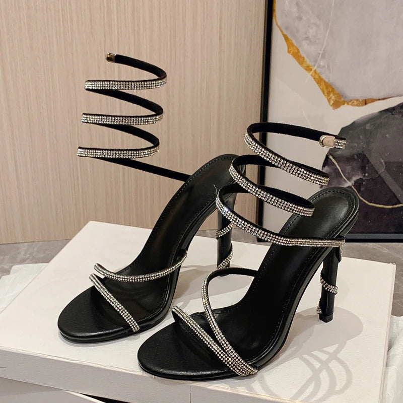 Crystal String Bead Sandals for Women's Summer Fashion