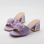 Summer rhinestone beads high heel sandals for women