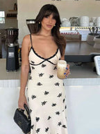 Irregular Print Panel Midi Dress