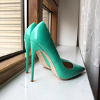 Mint Green Pointy Toe High Heel Shoes - 8cm, 10cm, 12cm
