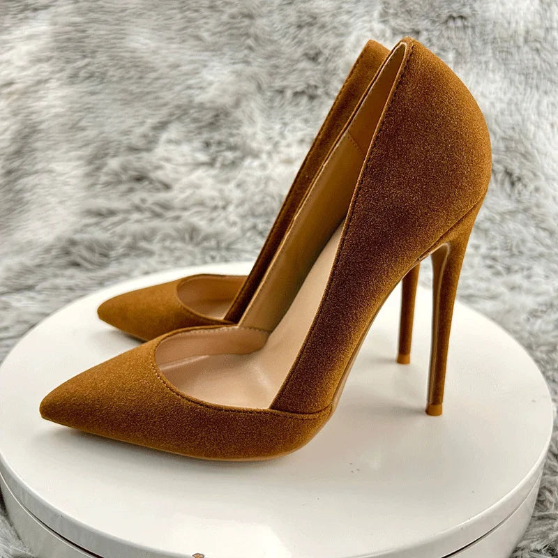 Flock Pointy Toe High Heels for Sexy Women