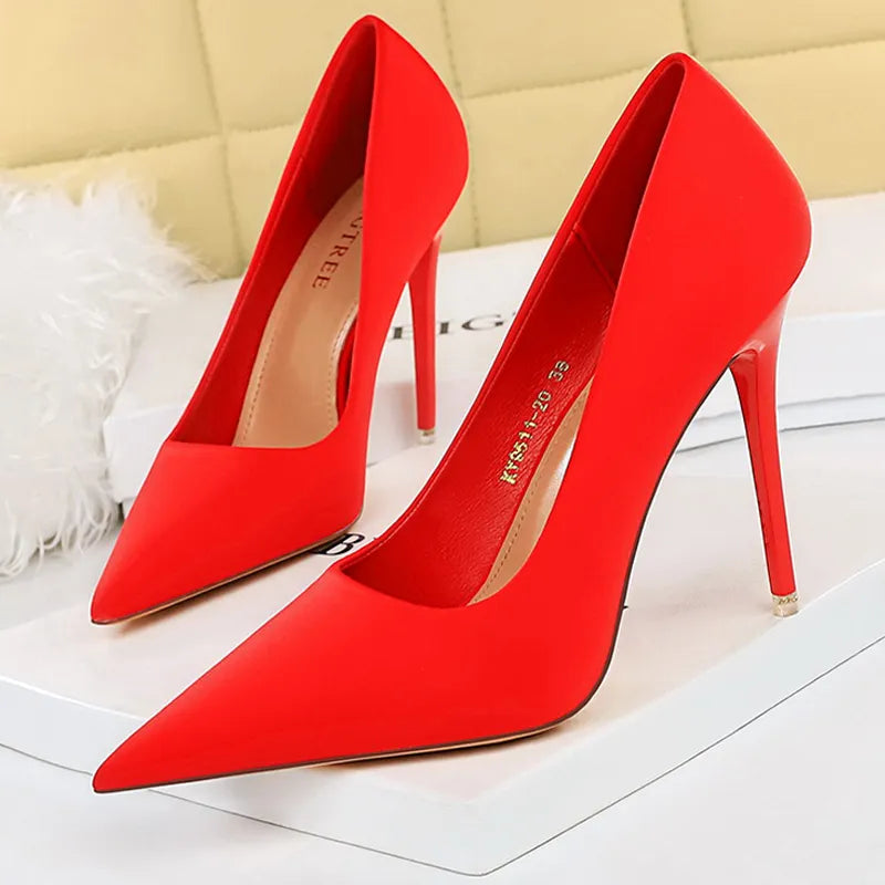 Purple High Heels Stiletto Luxury Party Shoes for Fashionable Women
