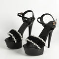 Crystal Pleated Designer Sandals for Elegant Women Party Wedding Fashion