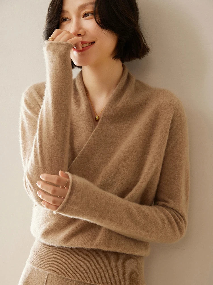 | Women's Wrap Crossover Sweater
