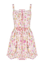 Printed Straps High Waist Sleeveless A-Line Mini Dress