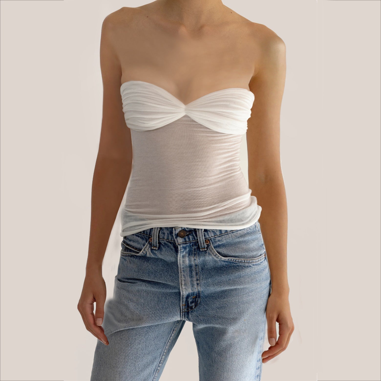 DressBetty - Sleeveless Chest Wrap Top Streetwear Party Casual Bodycon Solid Backless Top