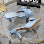 Square Toe Thin Heel Sandals - High-Value Women's Drag High-Heeled Shoes