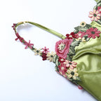 Flower meadow Satin Mini Dress