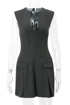 Sleeveless V-Neck Mini Dress