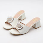 Metal Square Buckle Slippers for Plus Size Women, Perfect for Summer