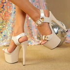 Peep Toe Ultra High Heels Sandals for Women