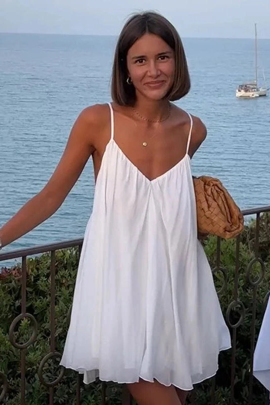 Sleeveless High Waist Mini Dress