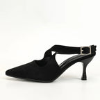 Hollow Out Buckle Strap Women Pumps Sandals with Pointed Toe High Heels