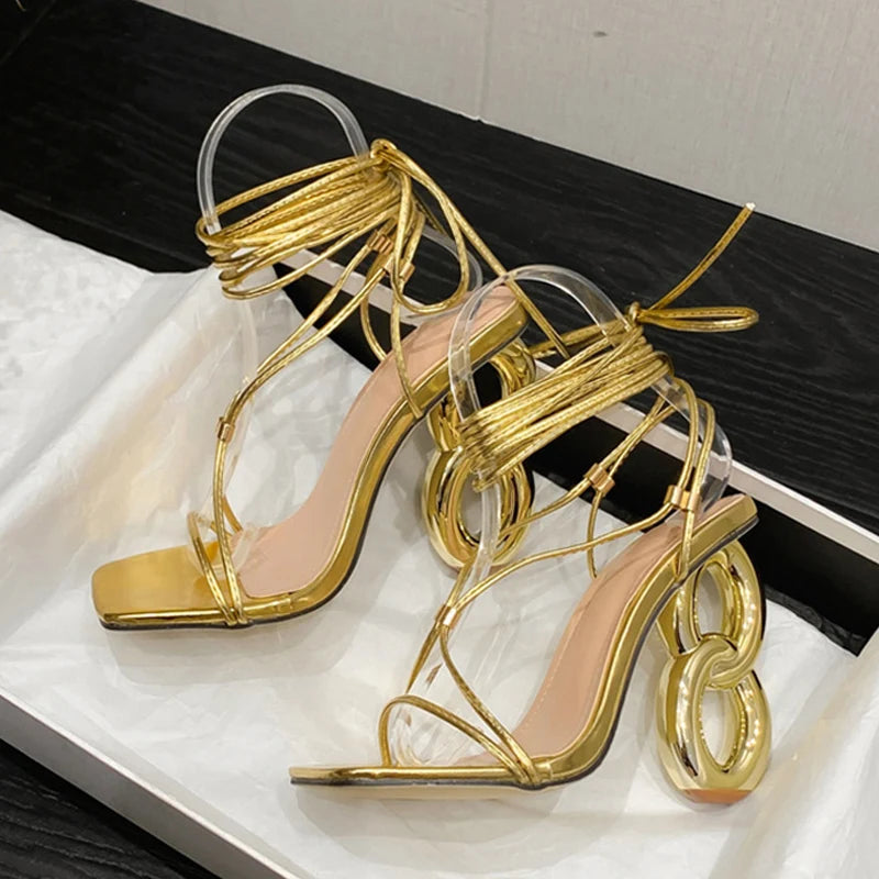 Hollow Out High Heel Sandals for Women, Summer Fashion