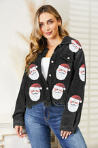 Blue Zone Planet | Sequin Raw Hem Jacket