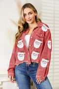 Blue Zone Planet | Sequin Raw Hem Jacket