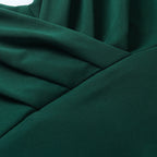 Off Shoulder Draped Cap Sleeve Wrap Belt Grommet Bodycon Midi Dress