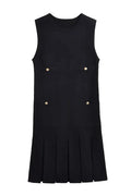 Sleeveless High Waisted Mini Dress