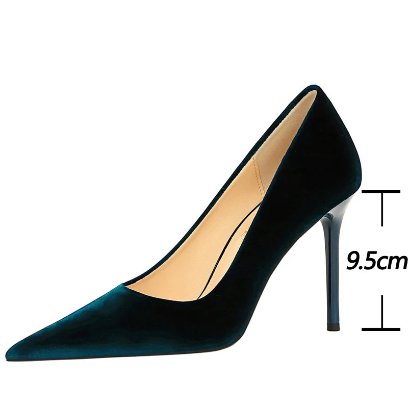 Suede High Heel Women Pumps for Sexy Party Wear